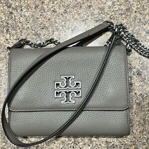 Tory Burch Britten Pebbled Leather Crossbody Bag